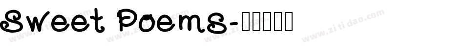 Sweet Poems字体转换